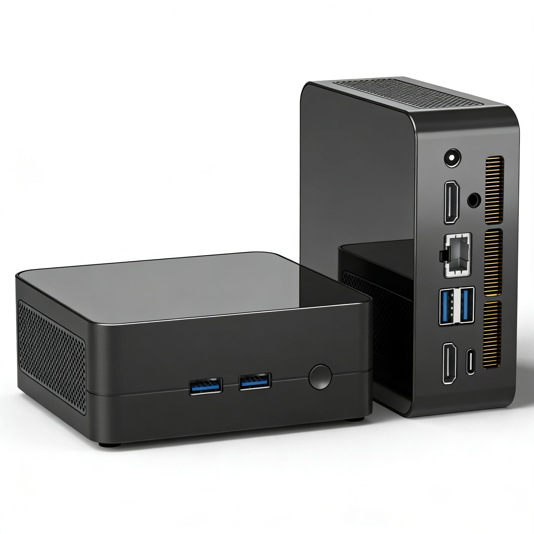 Ryzen 5625U Mini-PC Ryzen 6-Kern 12-Thread (bis zu 4,3 GHz) All-in-One-PC Windows 11 Pro/WiFi/Bluetooth 5.2 / DC/RJ45 1000M Ethernet/USB*4 / USB-C / 2*HDMI (kein Arbeitsspeicher, Keine SSD)