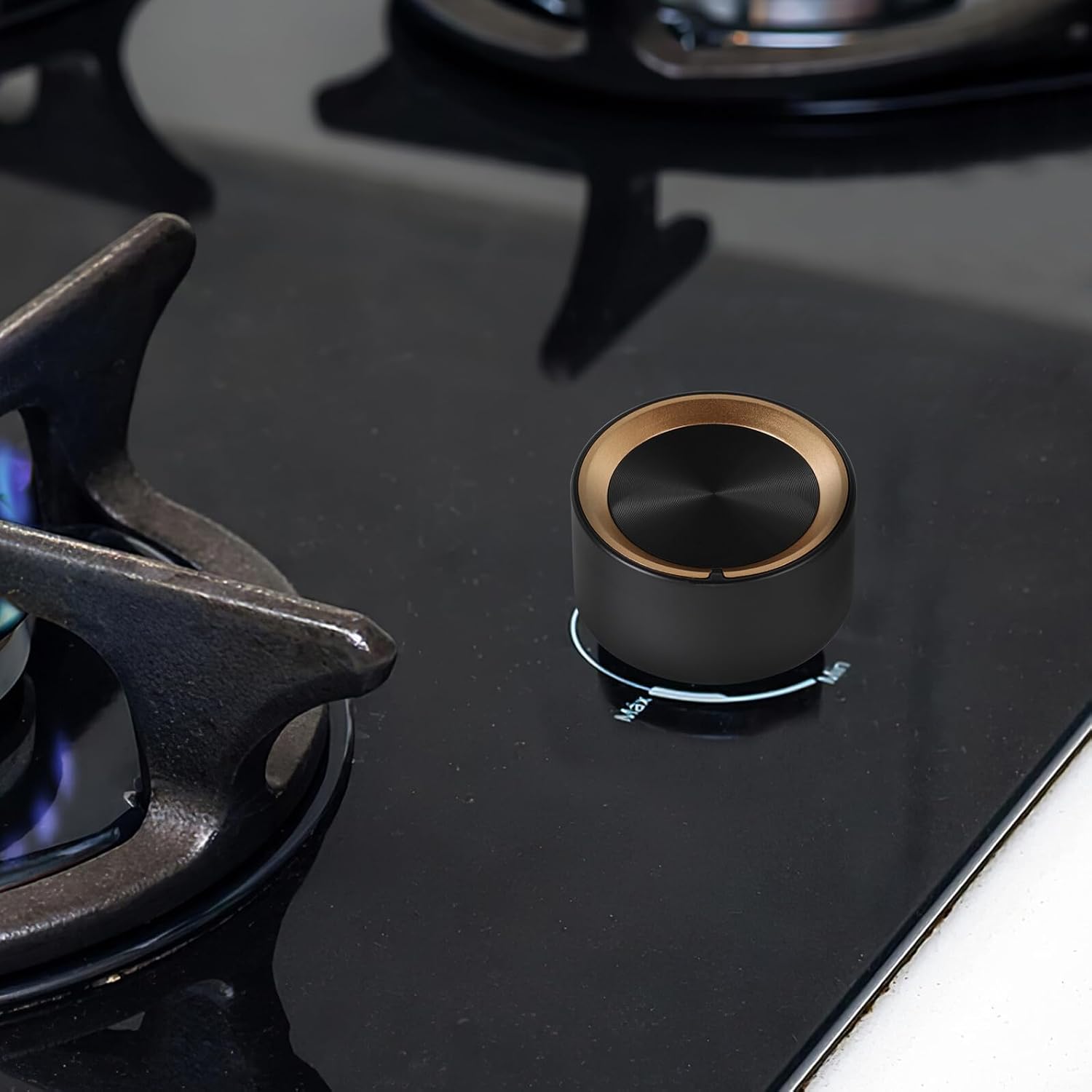 1 Pair Universal Metal Gas Stove Control Knobs for Gas Hob Switch Replacement and Electric Oven Sturdy Burner Adjustment Accessories for Kitchen Cooktop