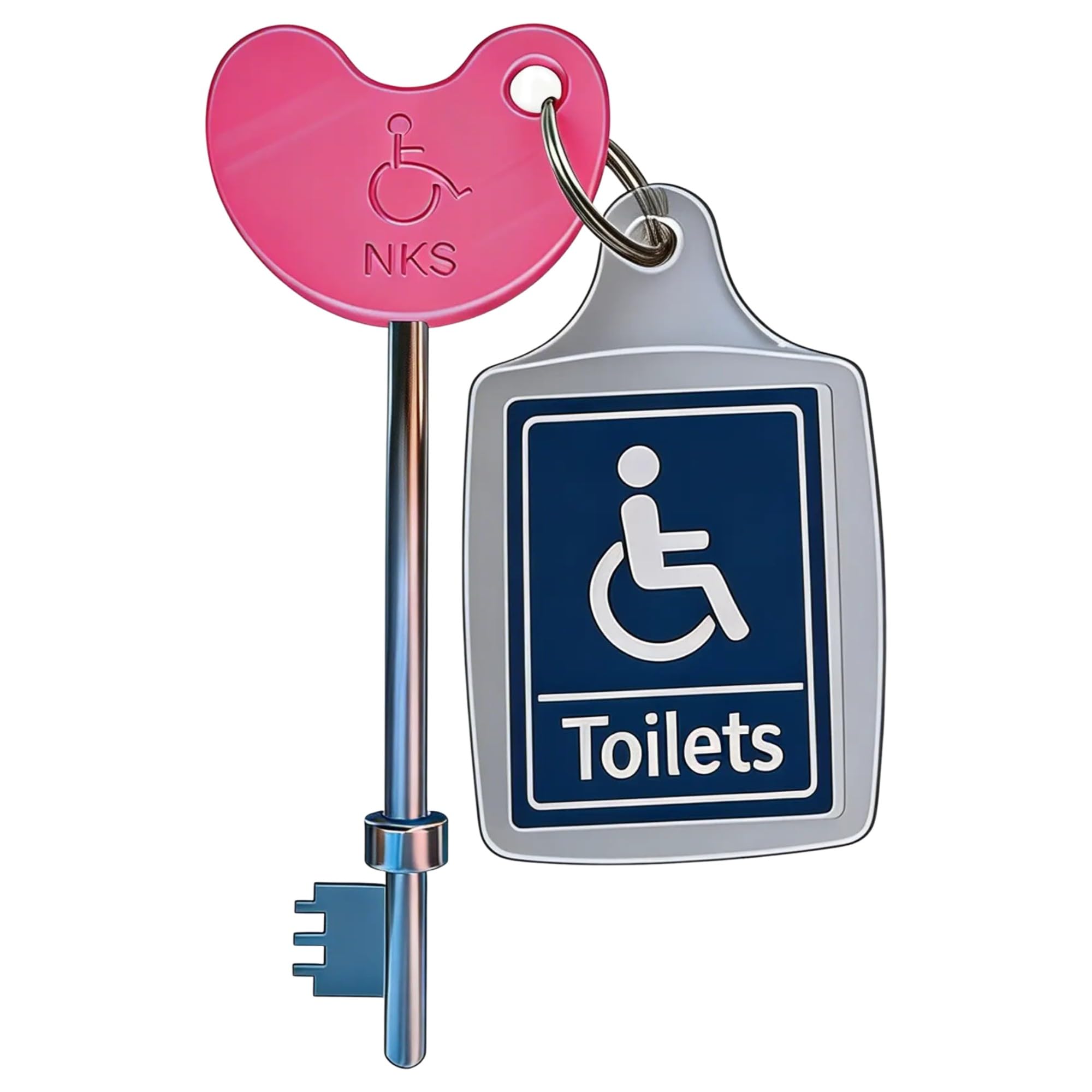 Star Buys Pink Radar Disabled Toilet Key With Metal Keyring | Uk Nks Compatible | Braille Easy-Grip Head | Durable Steel Shaft | Ready To Carry