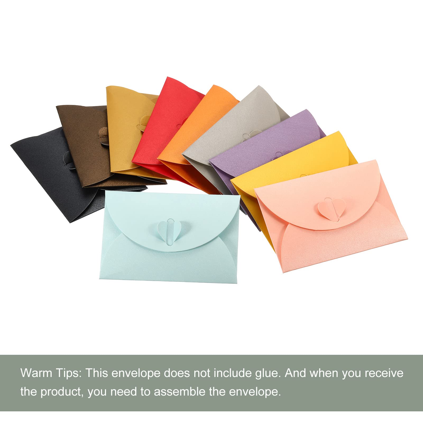 50 Buste Mini A Forma Di Cuore - Per Regali, Matrimoni, Feste, Carta Perlescente Argento