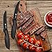 LDC Serrated Steak Knives Set of 8, Elegant Black Ultra Sharp Knives, Dishwasher Safe Stainless Steel Dining Knife Set