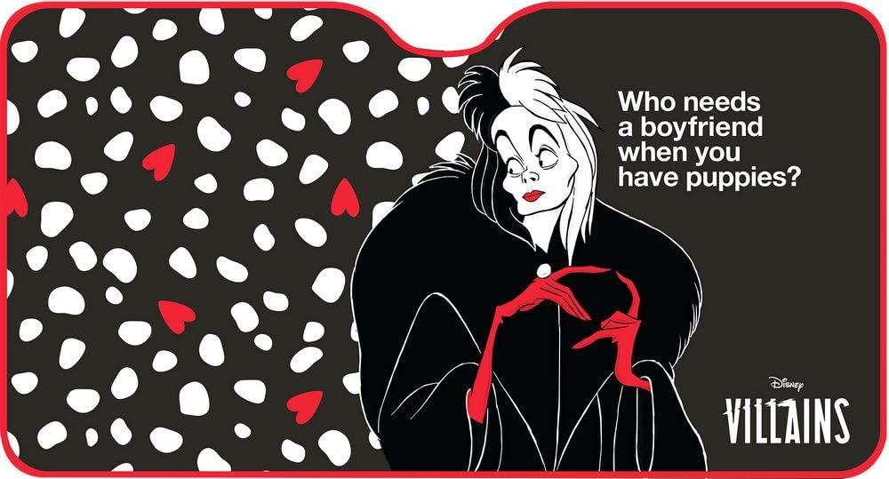 Cruella Demon Parasol Delantero Coche 130x70cm Los 101 Dálmatas