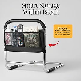 Medical king Bed Assist Rail Without Legs Bed Assist Rails for Seniors ASTM Approved Bed Assist bar with Storage Pocket Easy to get in or Out of Bed Safely with Floor Support