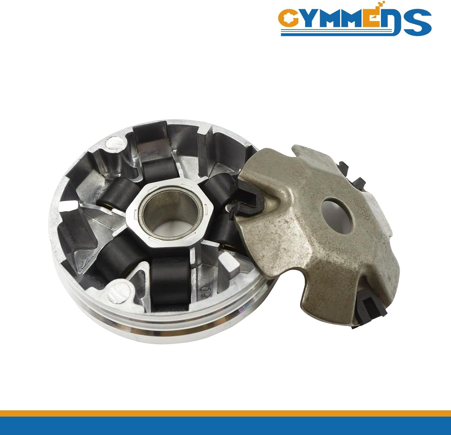 GY6 50cc Performance Clutch Set, Fit for GY6 50cc 60cc 80cc Engine Taotao Scooter, include Clutch Assembly and Variator Assembly with 669 belt.