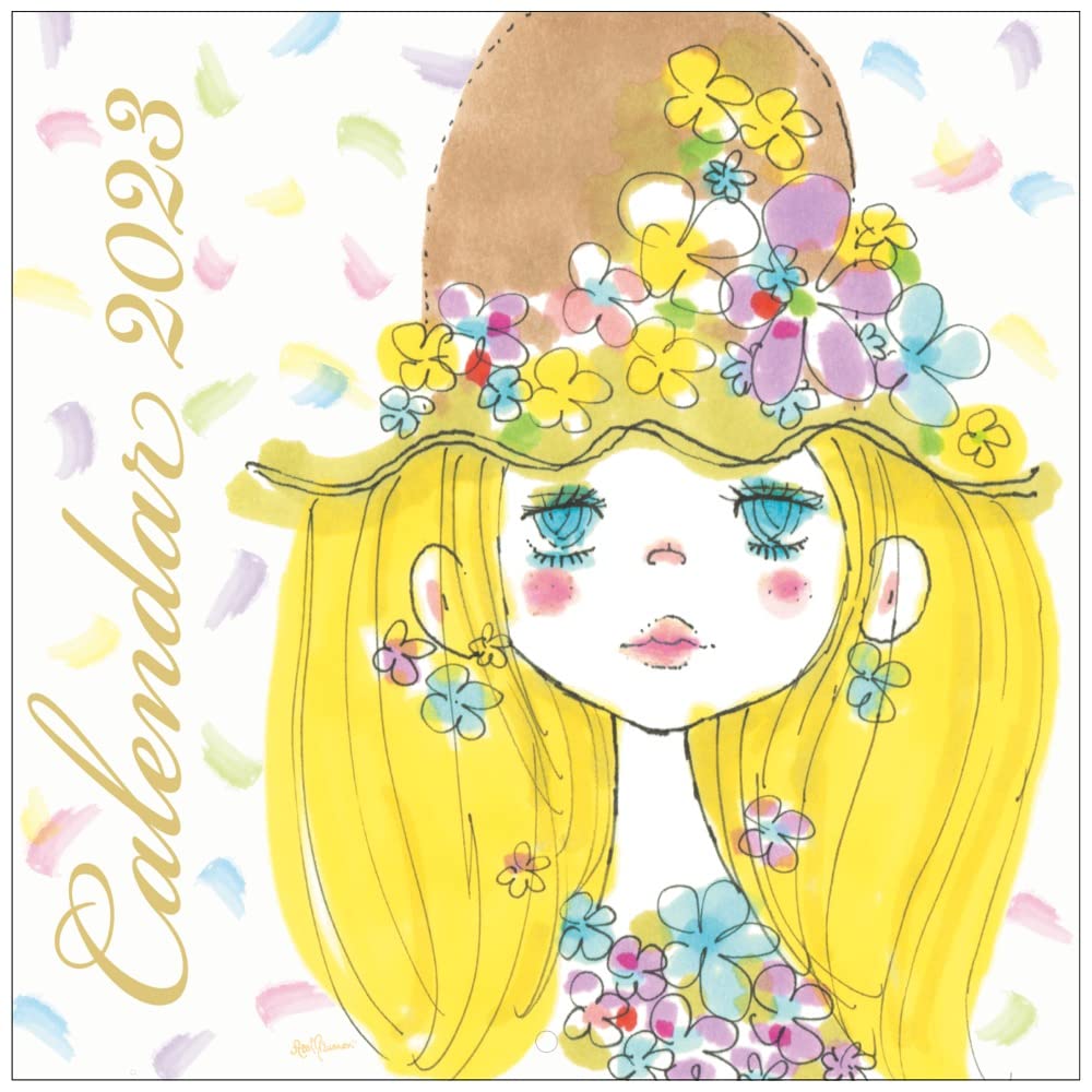 Amazon | サンスター文具 水森亜土 2023年 カレンダー 壁掛け S8519641