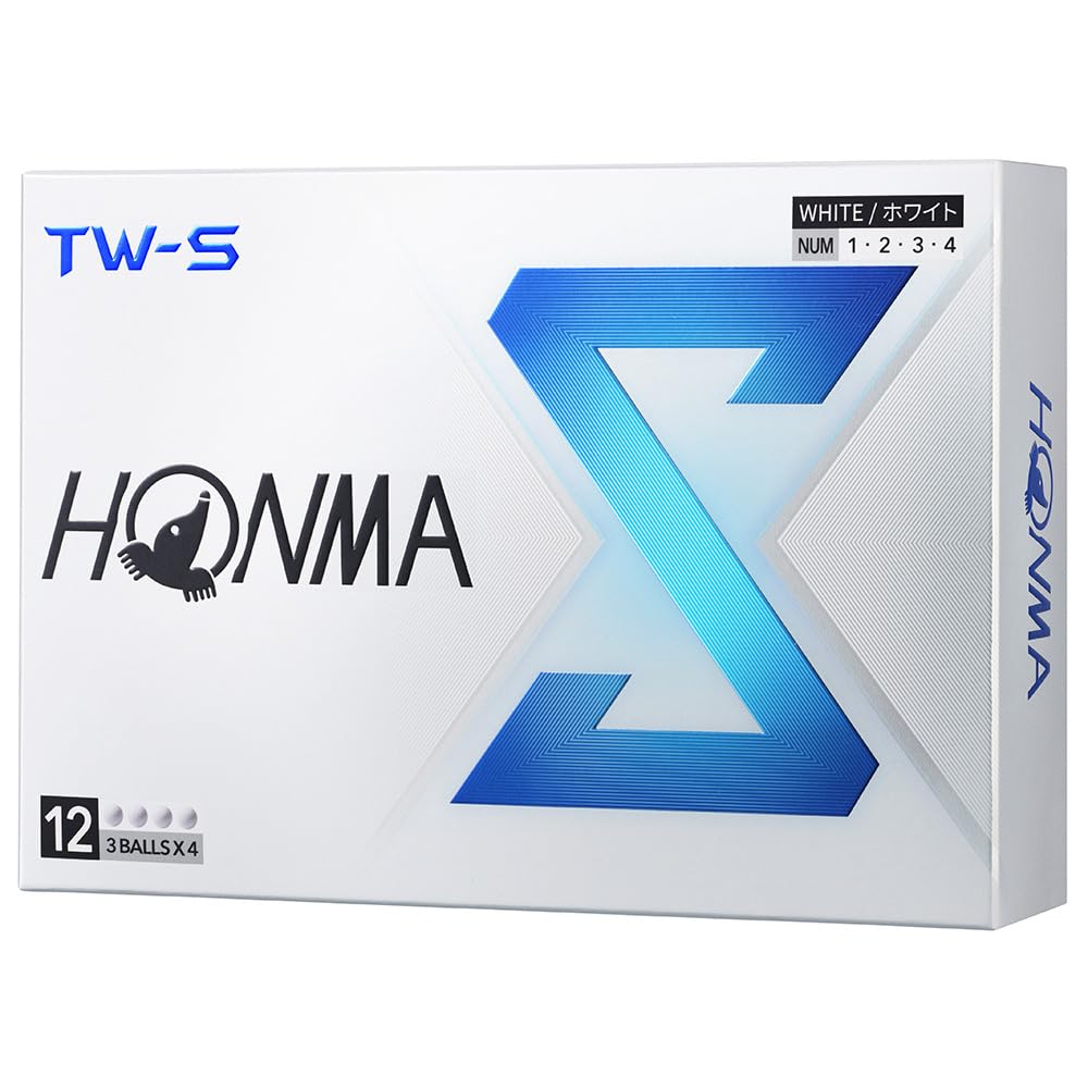 Honma New TW-S 2024 Golfbälle, Unisex, 12 Stück, Weiß
