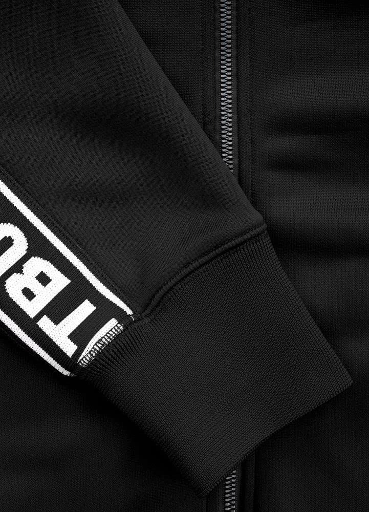 PITBULL Sudadera con Cremallera Hombre Deportiva Oldschool Premium Poliéster - Sudadera Cremallera Hombre con Logo Cintas Jacquard Costuras Reforzadas