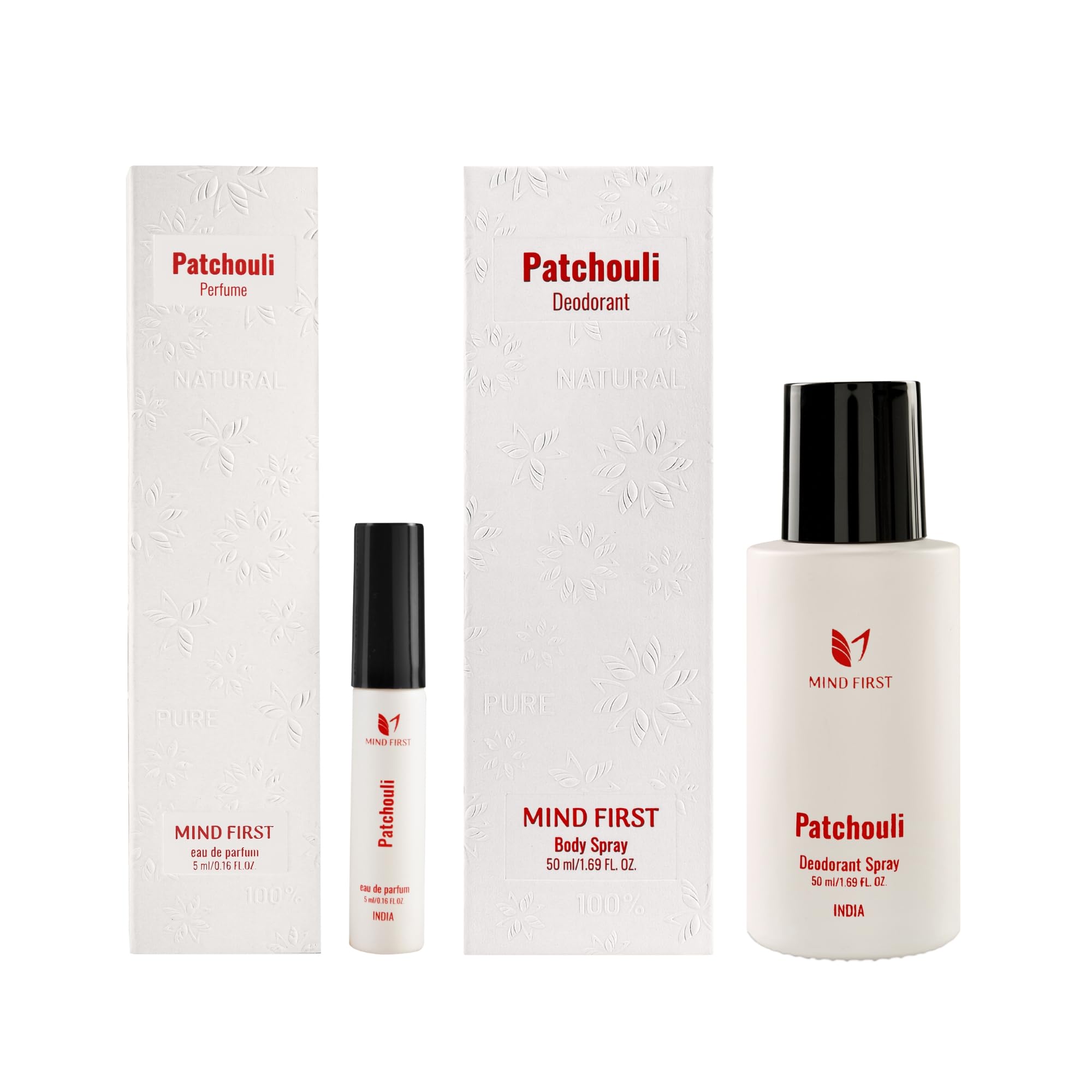 Mind First Patchouli Fragrance Combo – Patchouli Eau De Parfum 5ml + Deodorant 50ml | Made with Essential Oils | Warm & Spicy Fragrance | Unisex-image-34
