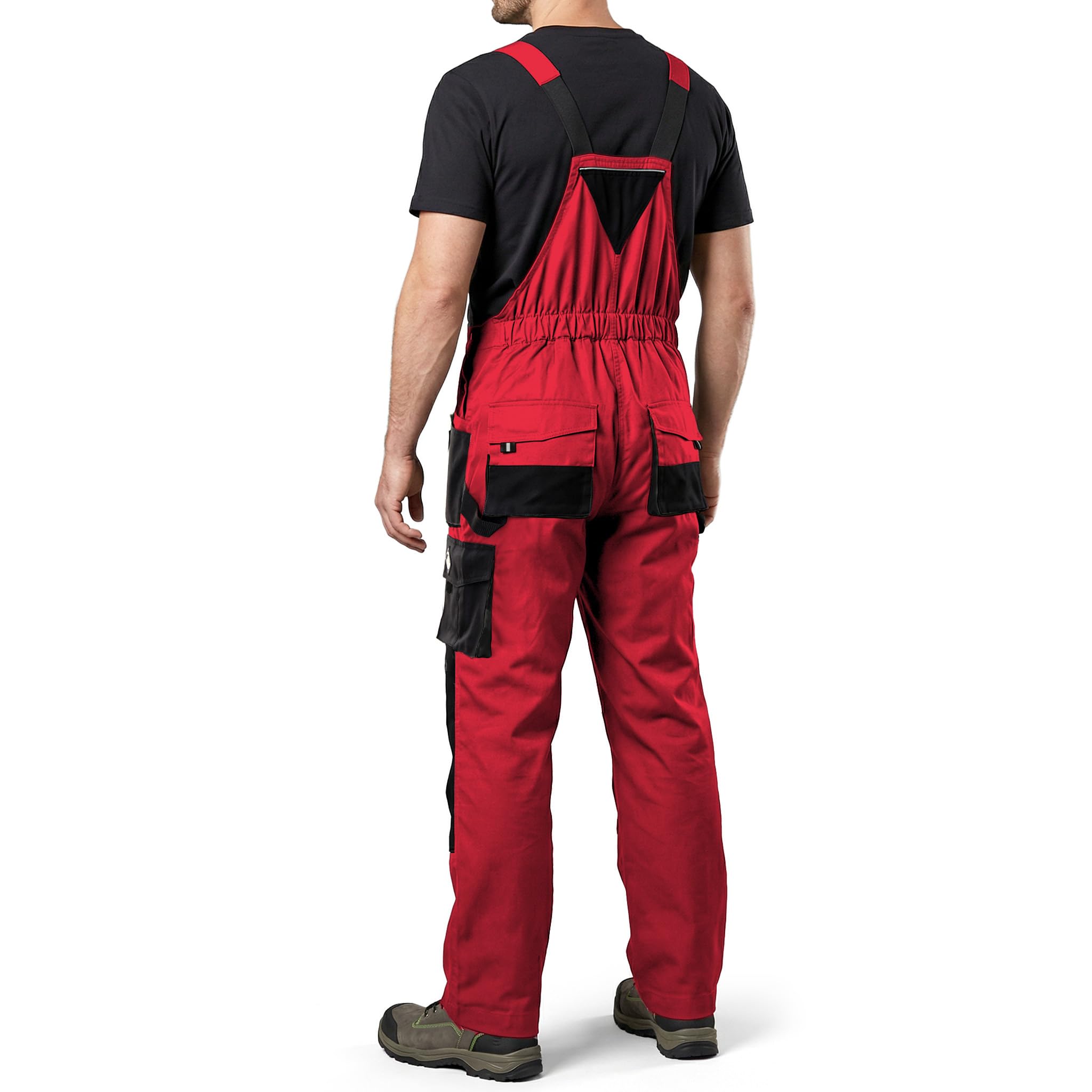 Stenso Kastor Arbeitshosen Männer Latzhose Herren Arbeitshose - Arbeitslatzhose Herren mit Elastischer Bund, Knieverstärkung, Latztasche, Verstellbare Träger, Handytasche, Hammerschlaufe