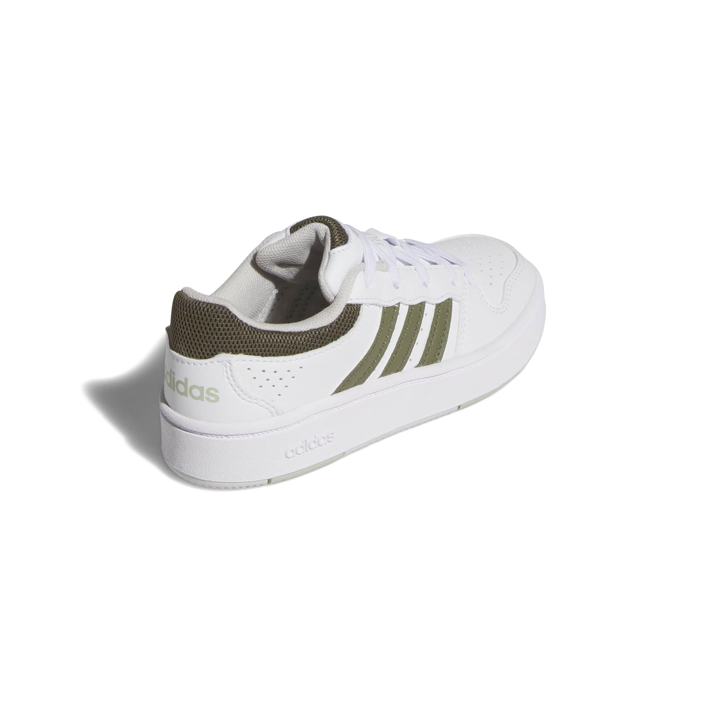 adidas Uniseks - dzieci Hoops Classic Shoes, ftwr white/olive strata/halo green, 30 EU