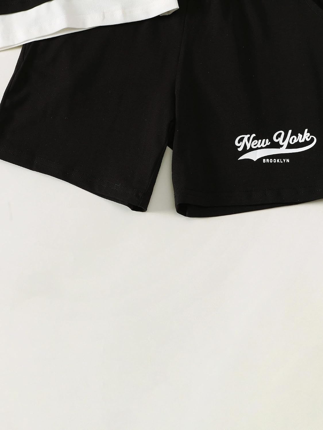 Hilinker Boys 2 Piece Outfits Summer Hooded Short Sleeve T-Shirt and Shorts Set