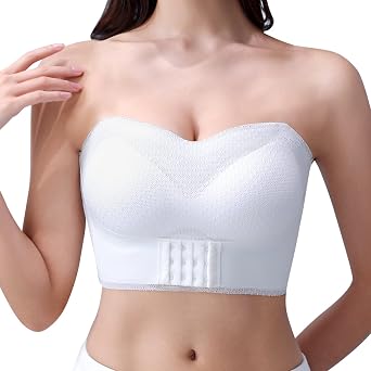 Strapless Bra for Women Push Up Bandeau Lift Bra Seamless Invisible Wirefree Non-Slip Tube Top Bra