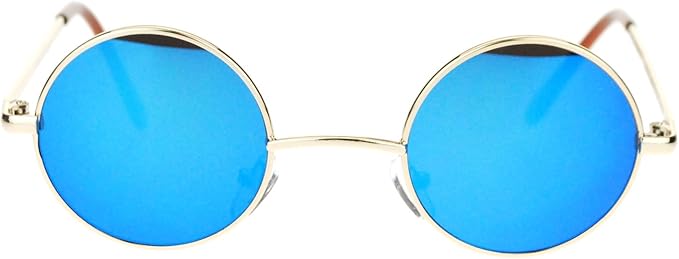 circle blue sunglasses