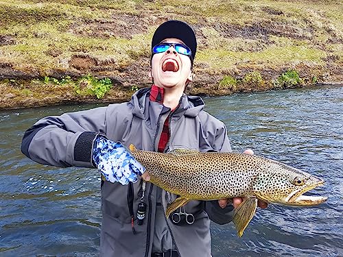 BRILISLE Fishing Gloves with Sun Protection, Uv Protection Silicone Anti-Slip Comfortable and Breathable, Kayaking Hiking Sailing Driving BuLXL - Thumbnail 4