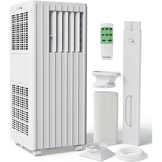 8000 BTU Portable Air Conditioners, Cools Up to 350 Sq. Ft, 4-in-1 Portable AC Unit for Rooms with Remote Control, Quiet Operation, 24H Timer, Window Installation Kit for Home Office