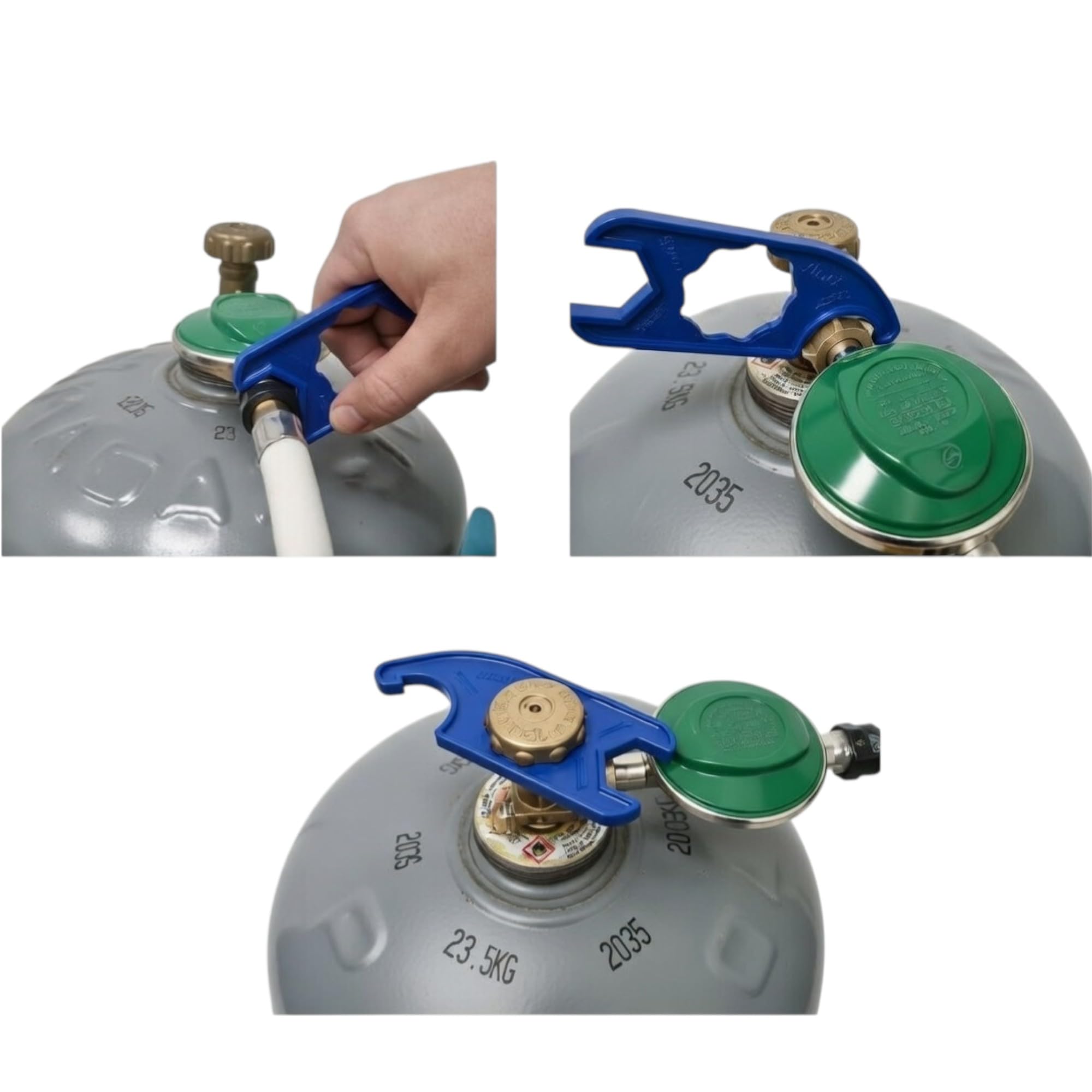 Générique Détendeur Butane 28mbars, Tuyau Souple 1,50m à Visser, Joint de Rechange et clé de Serrage, gazinière/Chauffage d'appoint, plancha/Barbecue.