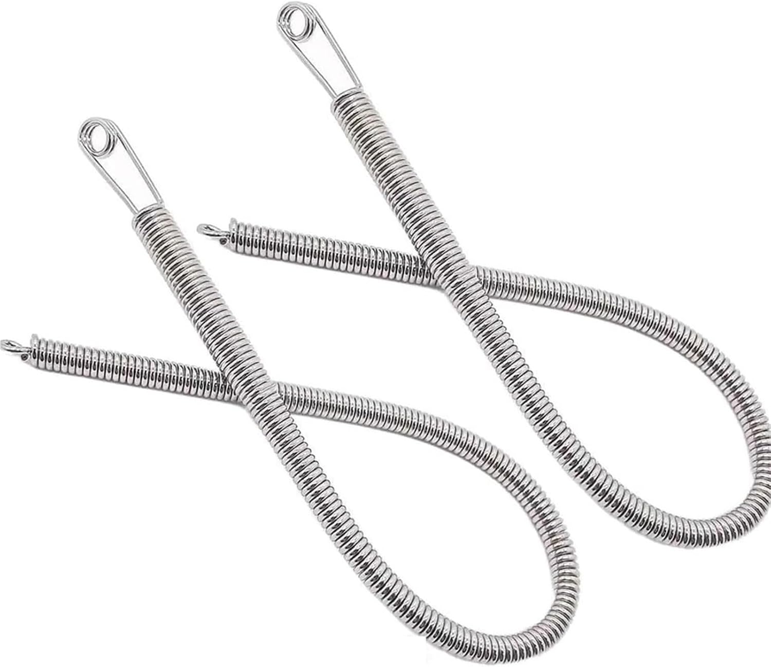 Drawstring Cord with Spring Threader Tool 12Pcs Metal Spring Drawstring Threader Stick for Pants Easy Rope Replacement Sewing Tool