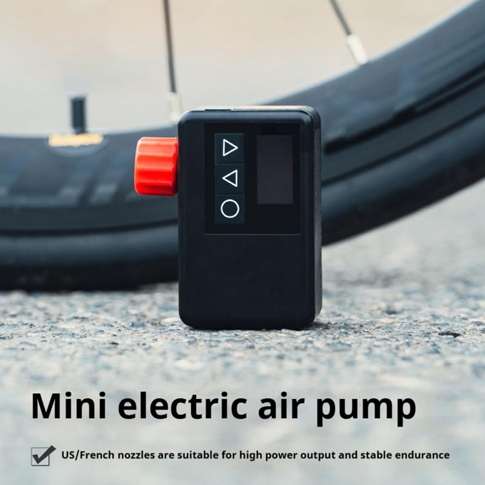 Minibomba de Aire Eléctrica Portátil para Bicicleta de Bolsillo, 120 PSI, Recargable Rápidamente, Compresor, Inflador de Neumáticos Digital para Bicicleta.