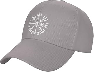 Viking Symbol Nordic Compass Baseball Cap Men Women - Classic Trucker Hat Adjustable Plain Hat Black