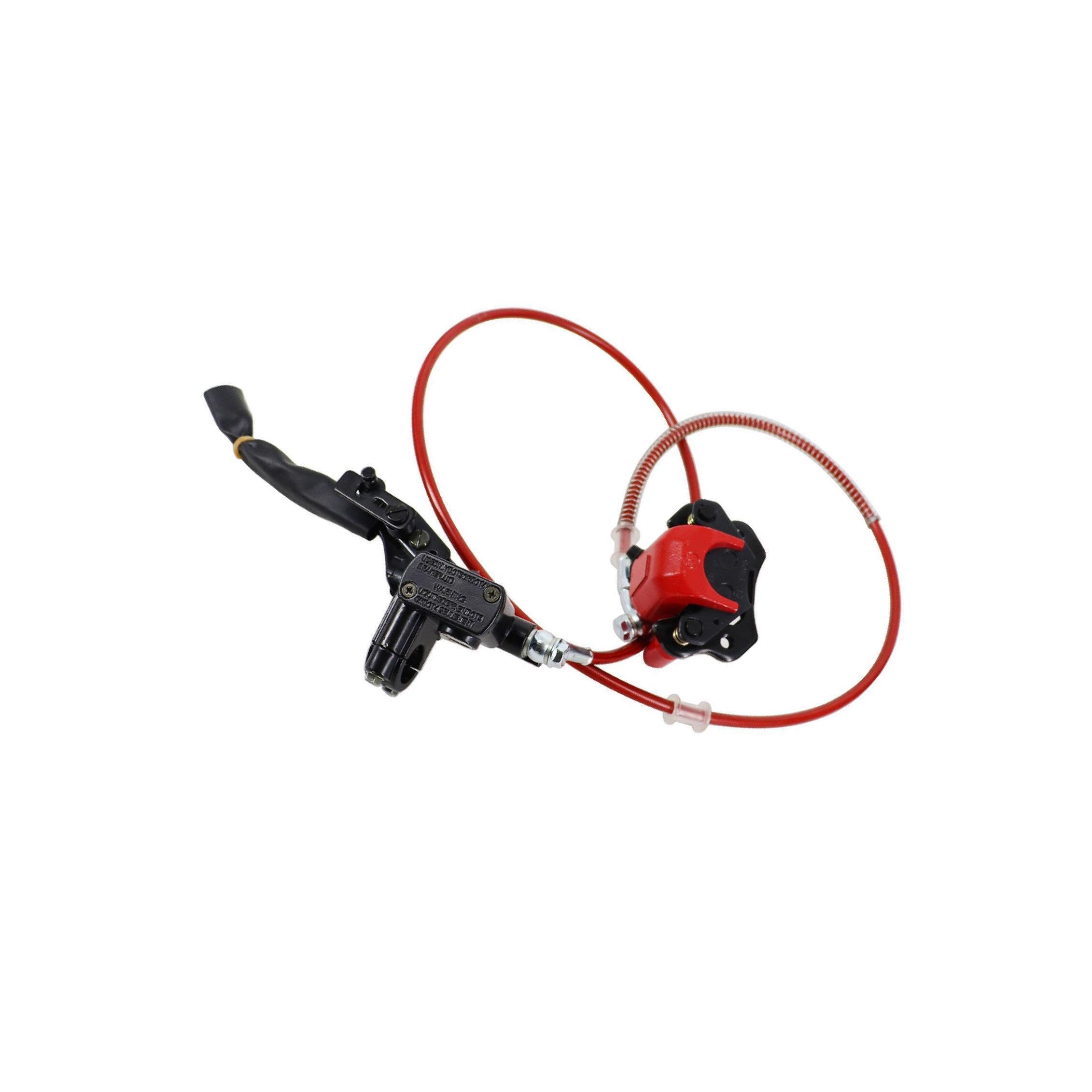 Pinza de freno robusta para un Para sistema de freno disco doble hidráulico trasero confiable 50 cc a 150 cc. Conjunto pinza cilindro instalación fácil y manual para 50 y 70