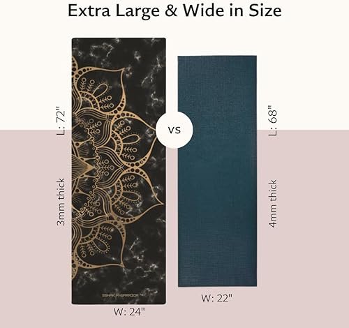 Miniatura 6 de Shakti Warrior Pro Hemp Mat  Diseñado por artista, tapete antideslizante ecológico de alta calidad, ideal para yoga regular y caliente, pilates,