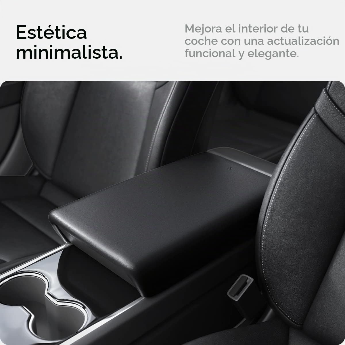 Spigen Tesla Model 3 2021-2023 y Model Y Center Console Armrest Cover, diseñado para Accesorios Tesla - Negro