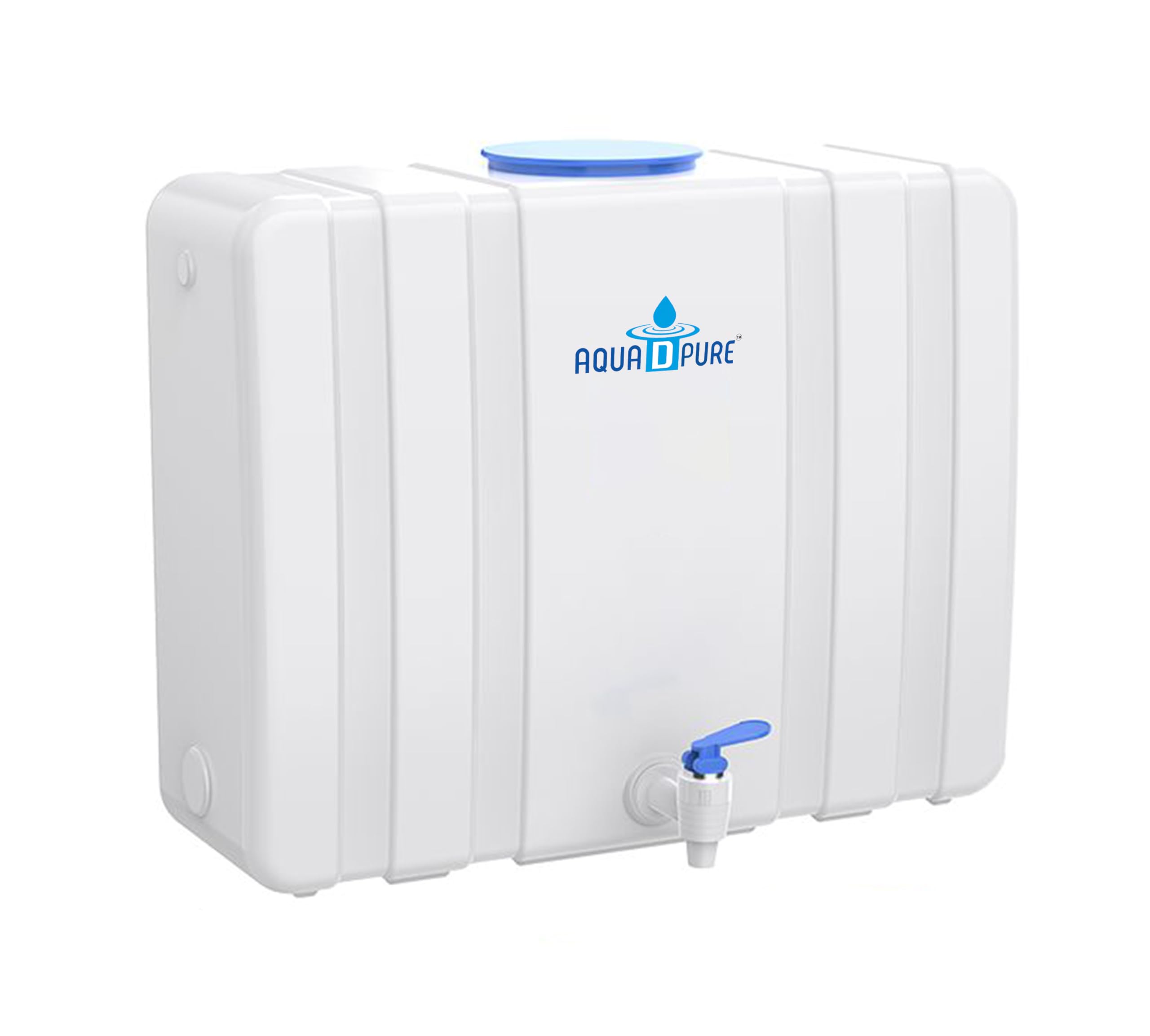 AQUA D PURE Waste Water Collecting Translucent Tank 15 Liters | Wall mountable and Food Grade HDPE Plastic Tank | Easy to Connect with All Water Purifier