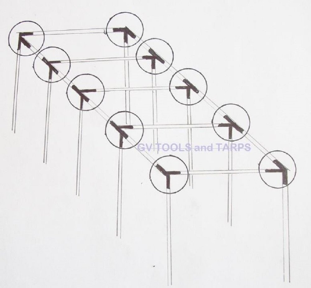 Golden Valley Tools & Tarps 40’ Baseball Softball Straight Leg Batting Pitching Cage - 1 5/8