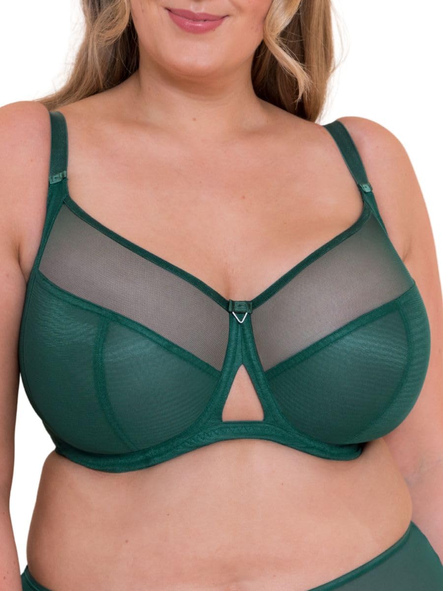 Curvy Kate Women's Balcony Bra 38F Forest Green