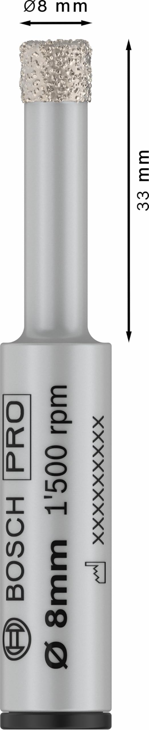Bosch 1x Broca PRO Ceramic dry, vástago de inserción cilíndrico