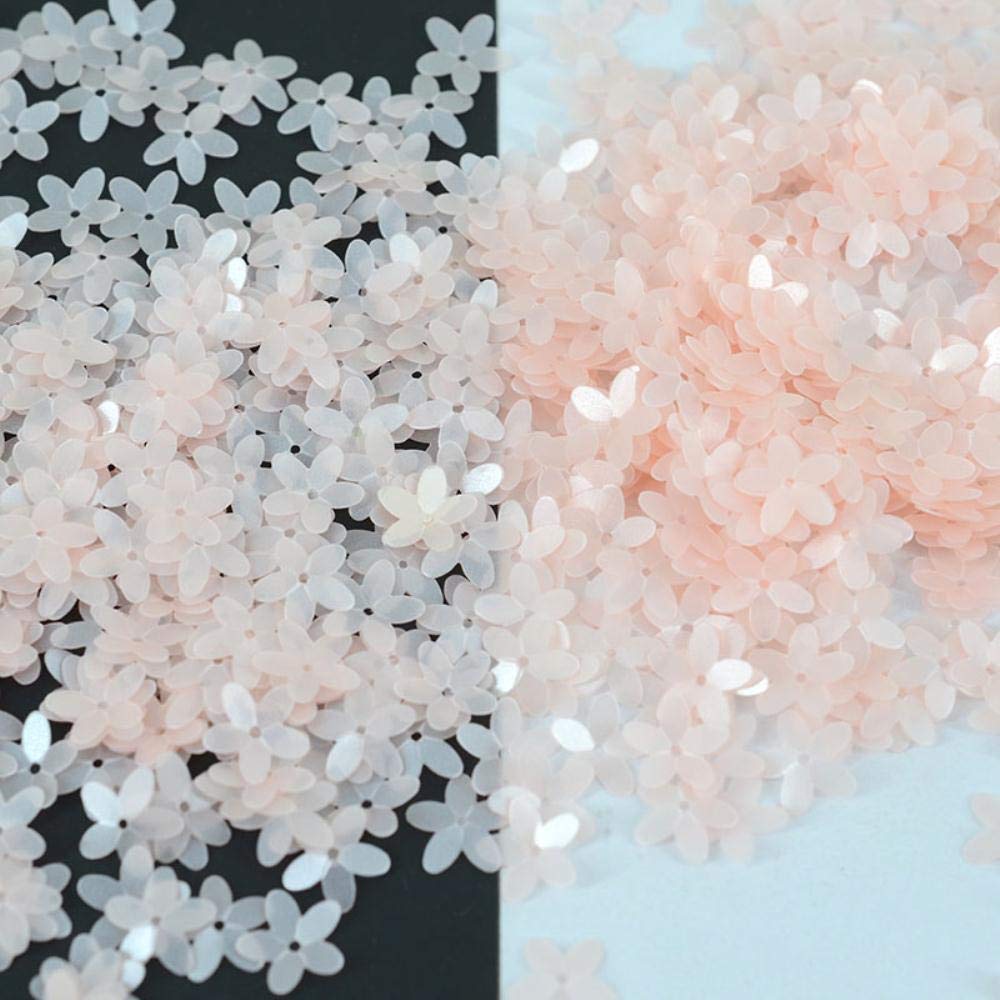 3000Pcs (50g) 10mm Matt White Flower Loose Sequins Paillette Garment Sewing/Embellishment Findings DIY Accessories Decoration, Gold, 500g