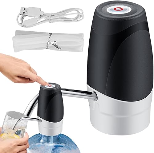 Dispensador de agua de 5 galones  Bomba eléctrica para beber  Bomba de agua eléctrica portátil de carga  Dispensador automático de agua potable