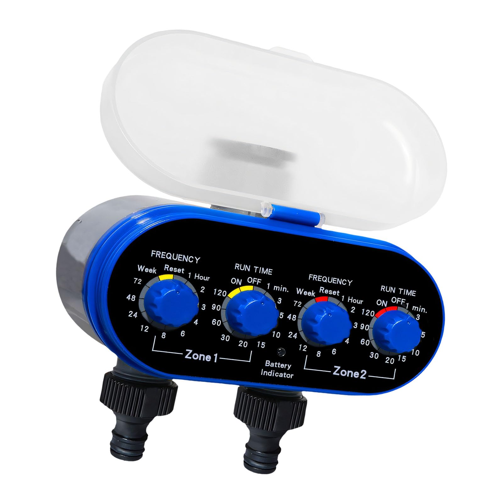 Ekoama 2 Zone Programmable Garden Irrigation Timer With Adjustable Settings And Strong ABS Construction