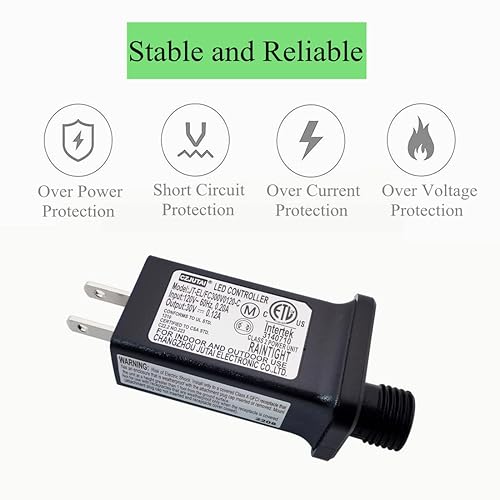 Miniatura 5 de Controlador LED de 30V 0.12A con 8 modos, JT-ELFC300V0120-C Clase 2 Fuente de alimentación Transformador LED multifuncional, transformador de bajo