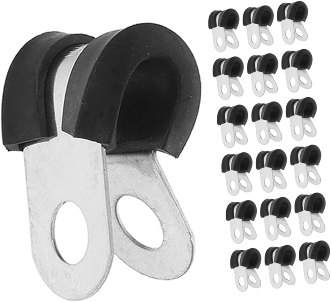 100pcs Stainless Hose Clamps Pipe Link Pipeline Clamps Cable Assortment for Wire Tube