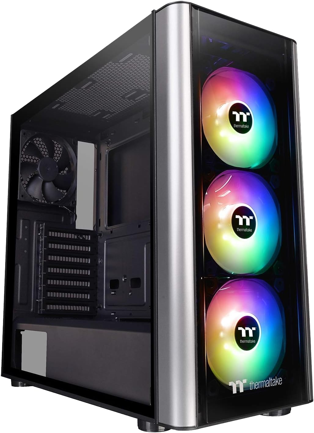 Thermaltake CA-1M7-00M1WN-00 Level 20 MT ARGB Mid Tower Tempered Glass Computer Case - Black