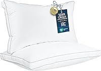 Utopia Bedding King Size Bed Pillows Set of 2 - Soft Fluffy Down Alternative, Cooling Gusseted Hotel Quality for Side Back Stomach Sleepers (White)