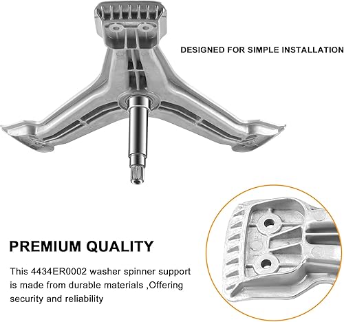 Miniatura 5 de AMI PARTS 4434ER0002D 4434ER0002A - Soporte giratorio de repuesto para lavadora L.G, reemplazo de tambor trasero Spider 4434ER0002B 4434ER0002E