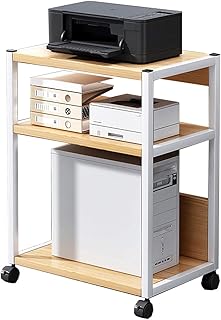 Media Stand,Portable Media Storage Rack,Floor-Standing Movable Bracket,Suitable for Home/Office/Theater,Easy to Install(Wh...
