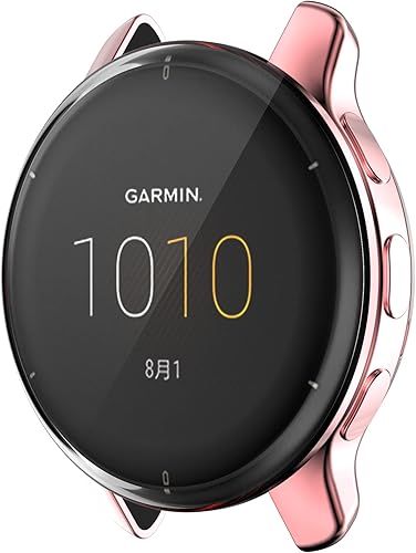 Miniatura 3 de FitTurn Funda protectora de pantalla compatible con Garmin Venu 2 Plus Watch de TPU delgada marco de metal chapado en color cobertura completa 3D