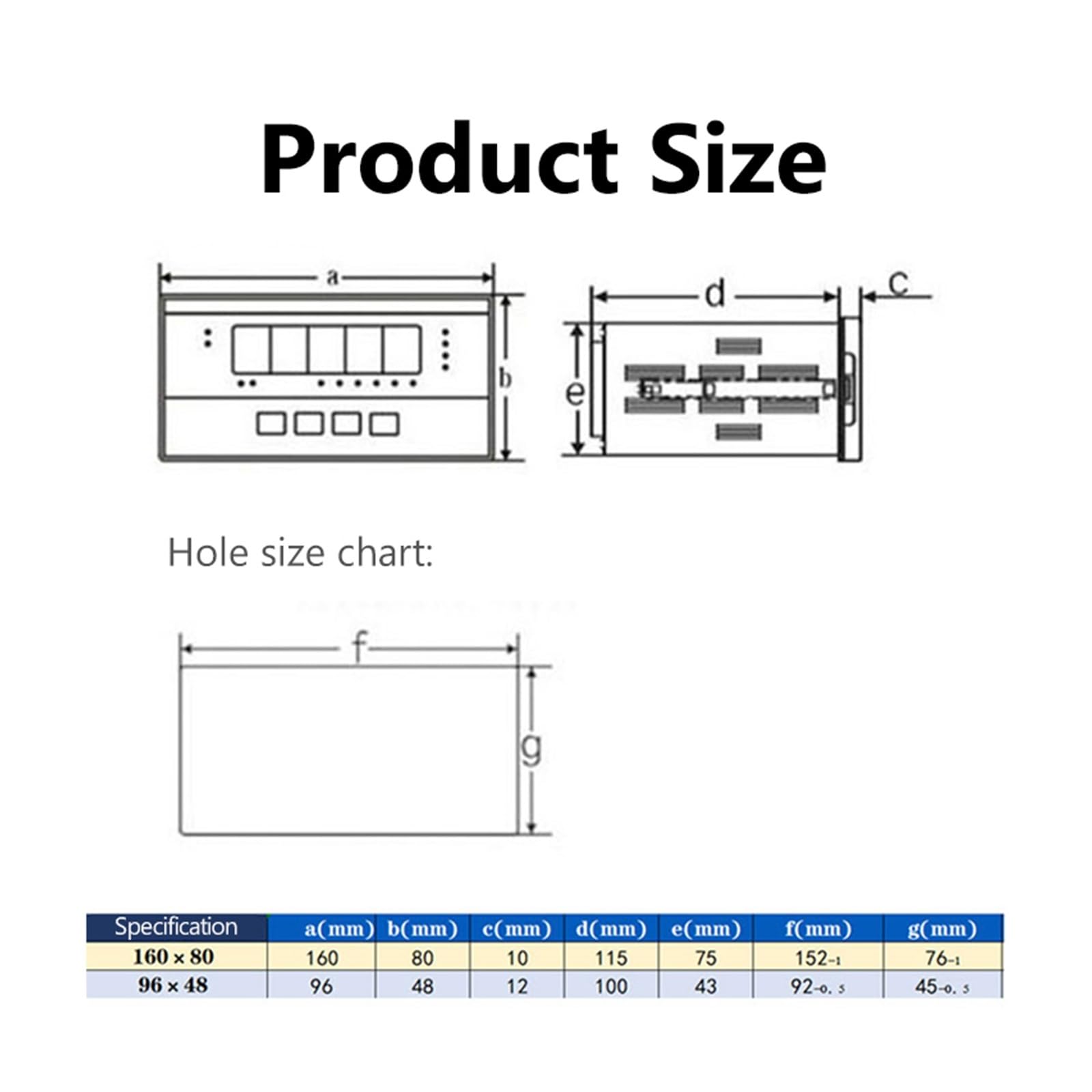 Célula de carga Instrumento de visualización intelinte Pantalla grande LED LCD Indicador de pesaje for báscula de plataforma Báscula de piso Báscula for animales(96 48)