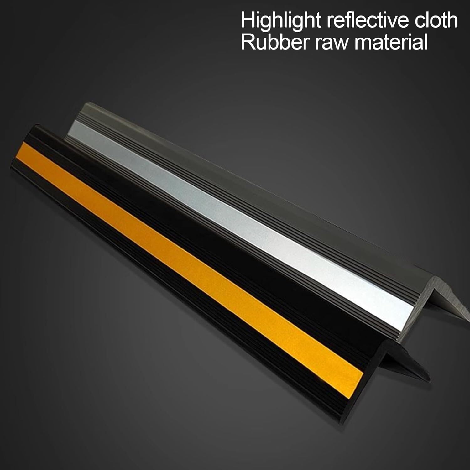 ELzEy Poste de goma de 1 cm de grosor para almacén, protector reflectante de esquina de garaje (color: gris, tamaño: 15 piezas)
