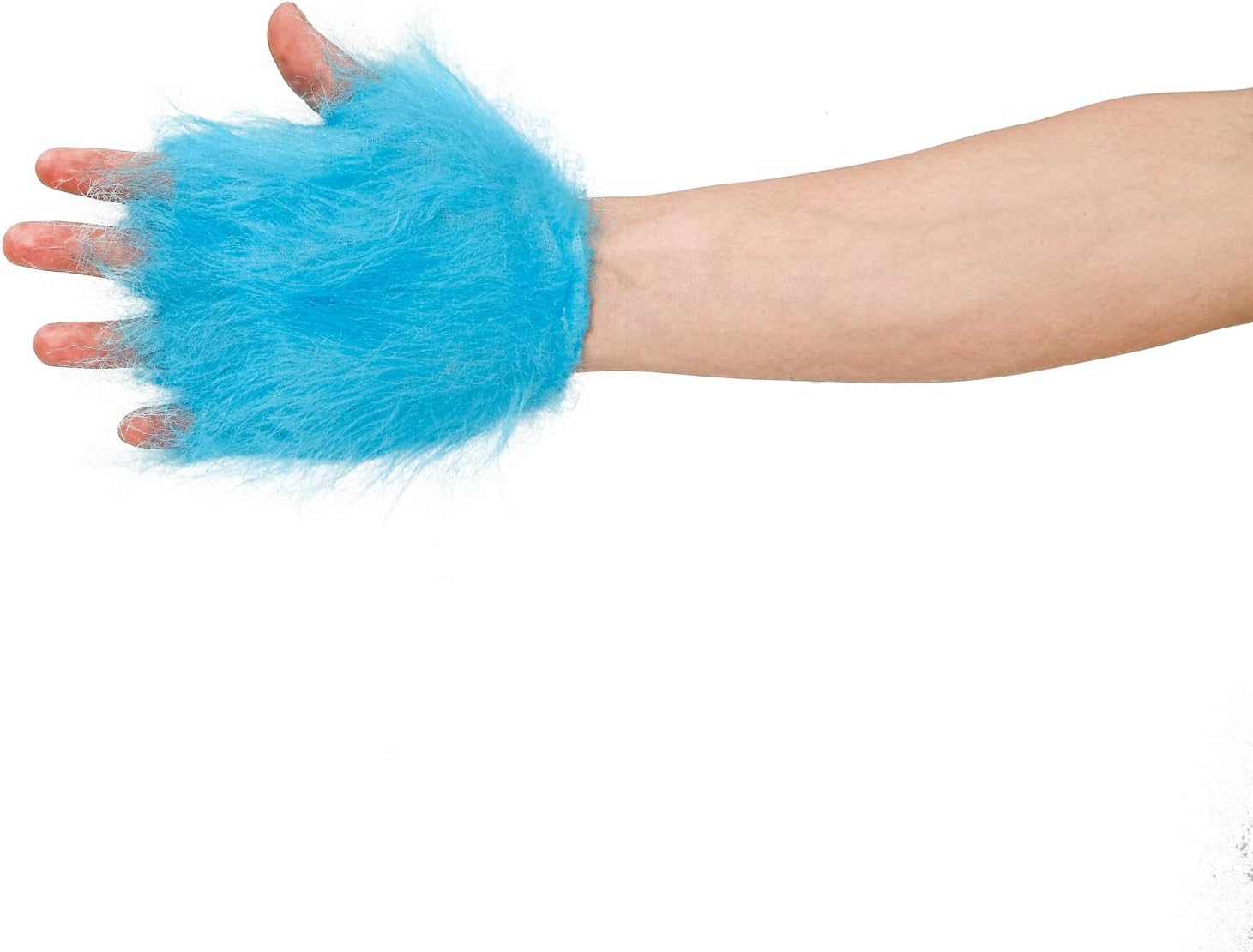 3 Pack Blue Furry Headband Plush Gloves Set Halloween Costume Accessories for Cosplay World Book Day Themed Parties