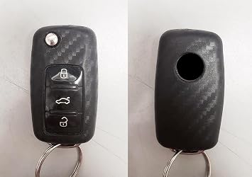 iJDMTOY Silicone Key Fob Cover for VW Golf/GTI/R32/Jetta/Passat/Beetle/CC