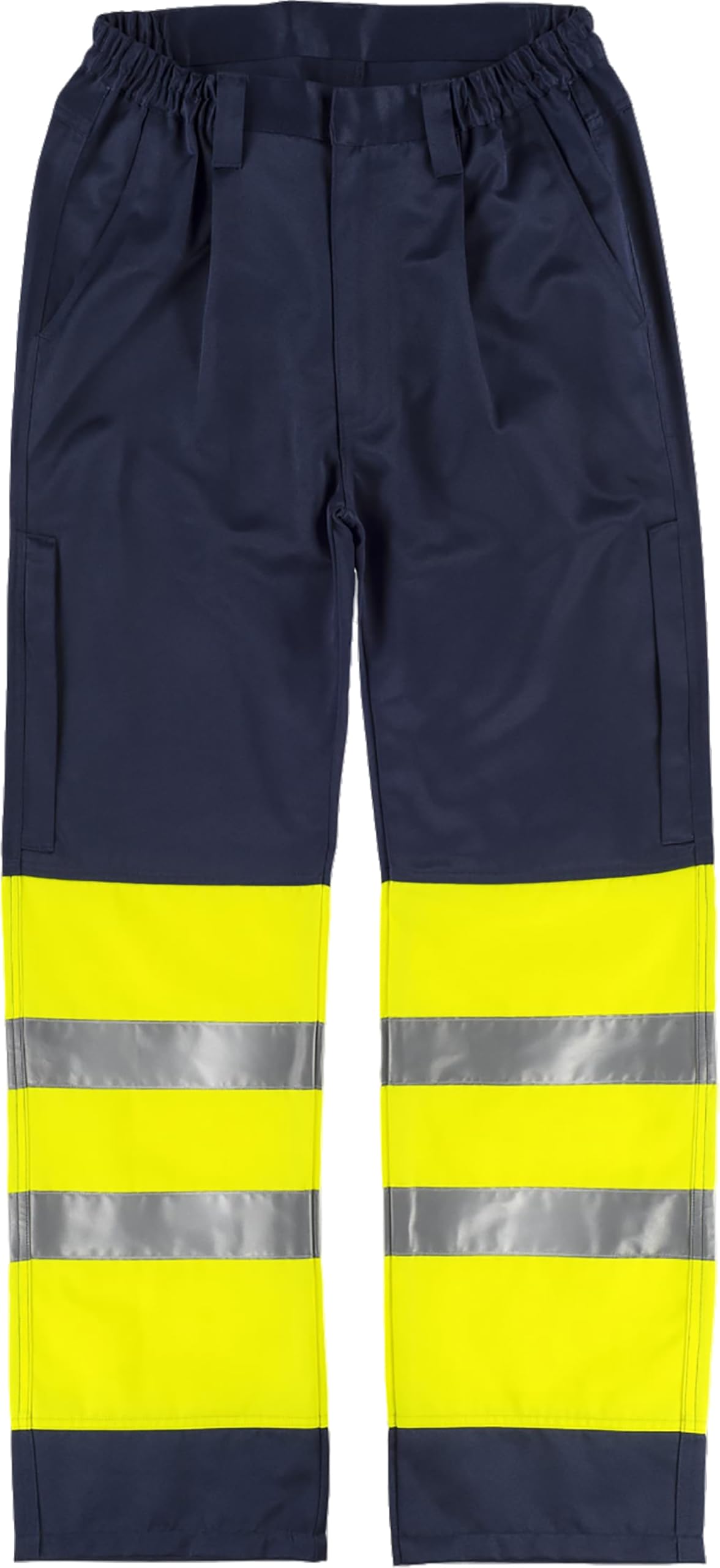 WORKTEAM Pantalón Antiestático y contra Productos Químicos para Hombre, Slim Fit, de Alta Visibilidad Clase 1 ISO 20471 con Cintas Reflectantes, Bolsillos Funcionales y Cintura Elástica