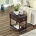 Produktbild Klapptisch YANFEI, Massivholz Couchtisch, quadratische Ecktisch, Nachttisch mit Schubladen, solide Geschnitzte Füße (Farbe : C)