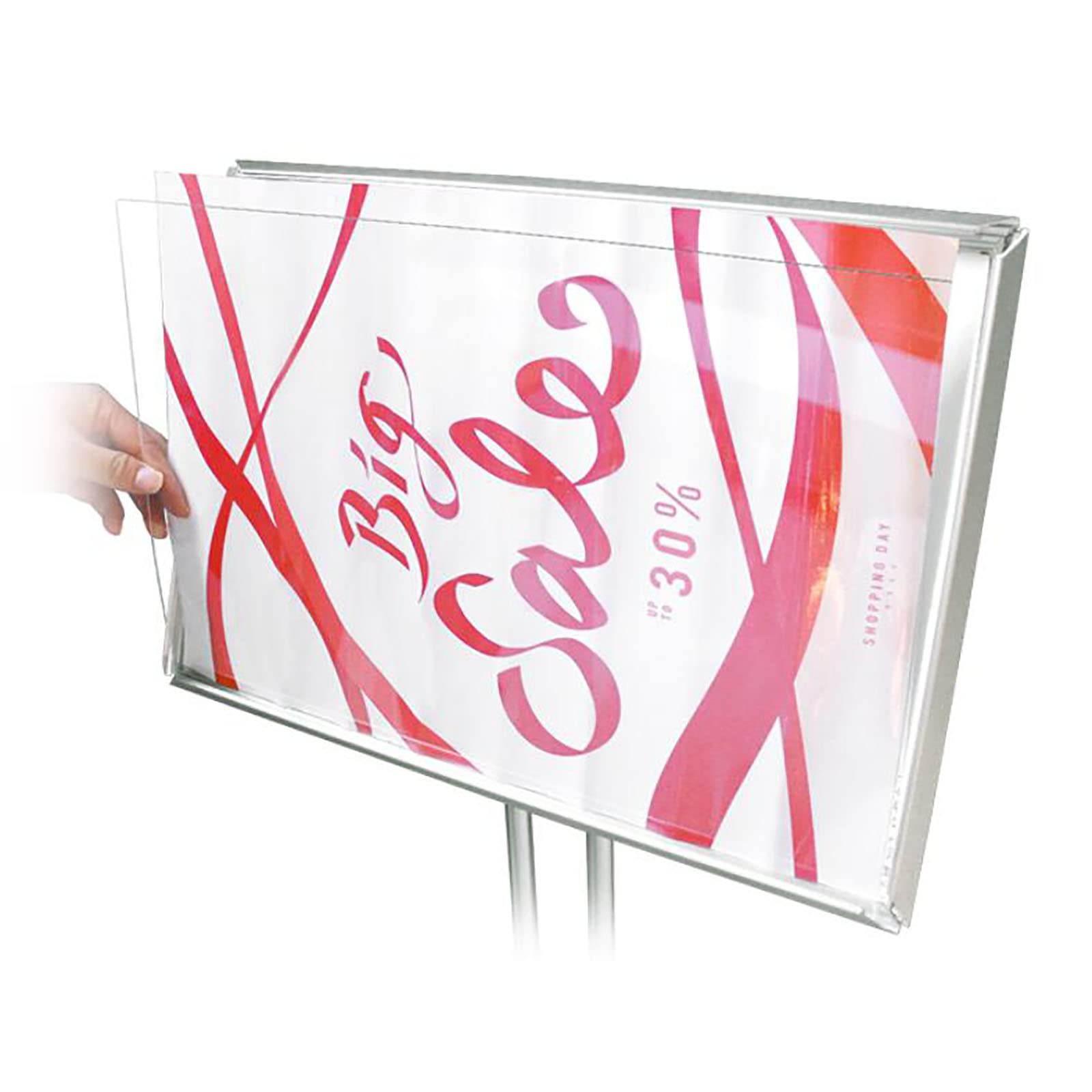 Soportes de Suelo para Carteles A3, Soportes de Pedestal para Carteles, Soportes de aleación Resistentes, Marcos para Carteles con Apertura a presión y ángulo de visión ajustabl, A4