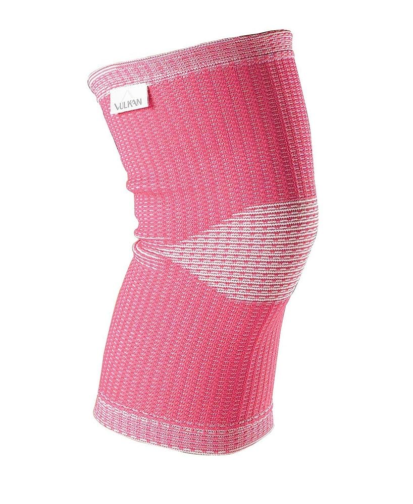 VULKAN Elastic Knee Support, For Women, For Support, Joint Pain and Arthritis, Support for Exercise and Fitness for Weak Joints, Pink, Large