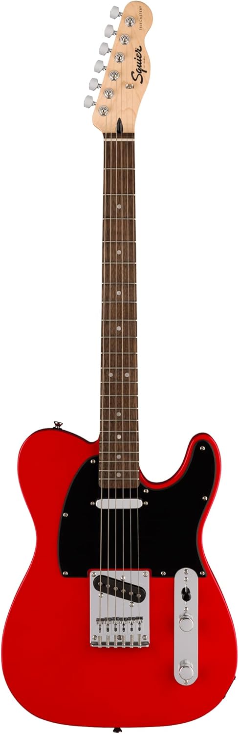 Fender Squier Sonic Telecaster - Torino Red Bundle with Amp, Tuner, Strap, Cable, Picks, and Austin Bazaar Guitar DVD