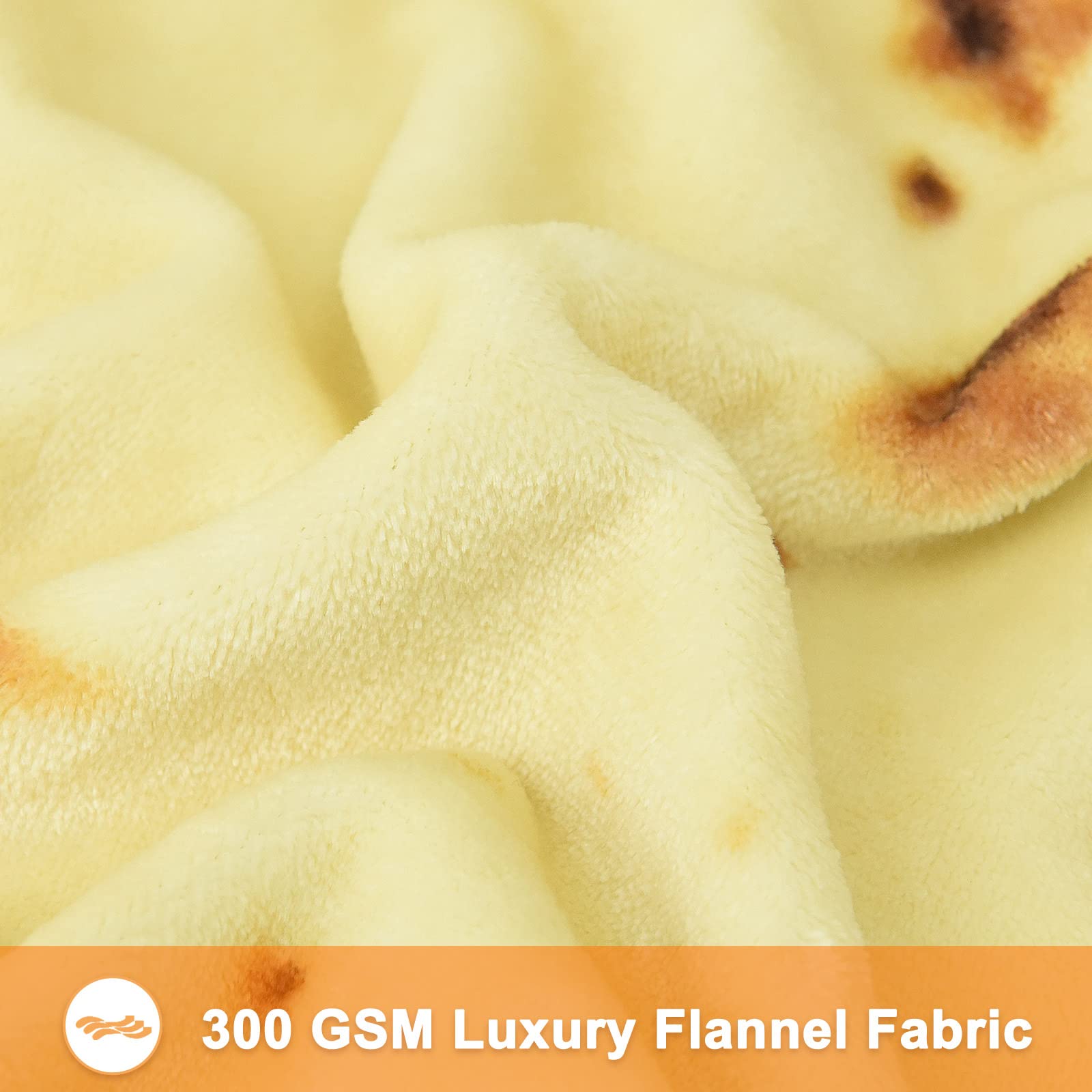 Fiodrimy Coperta Morbida In Flanella A Forma Di Pane Tostato - Gigante 152x127 Cm, Coperta Originale Per Divano E Viaggio Per Adulti E Bambini